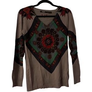 Desigual Gray Lightweight Sweater